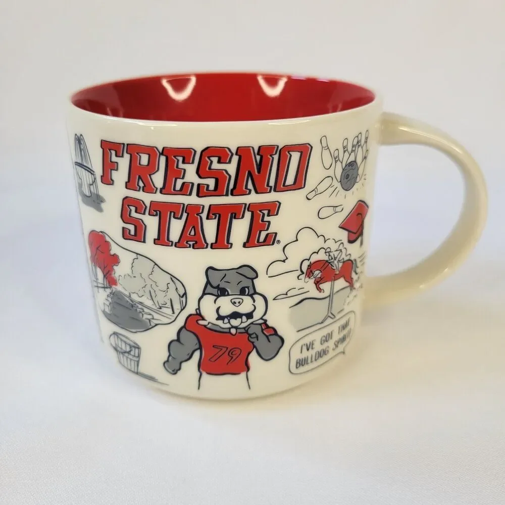 Starbucks Fresno State Bulldogs 14oz Mug Been There Series Campus Collection Box - Picture 12 of 13